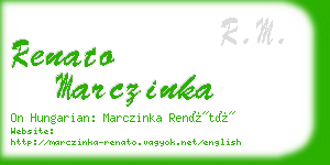 renato marczinka business card